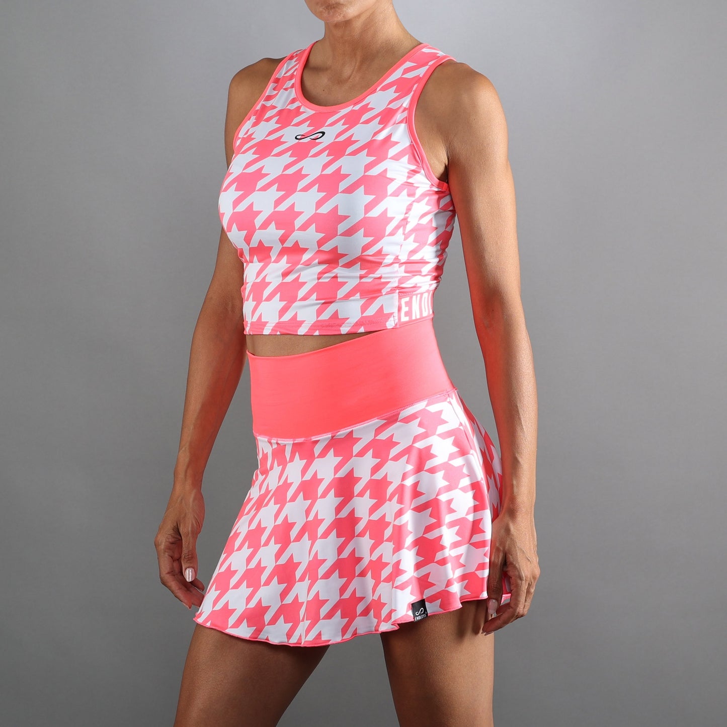 ENSEMBLE CHILL LUX II PIED-DE-POULE CORAIL BRILLANT