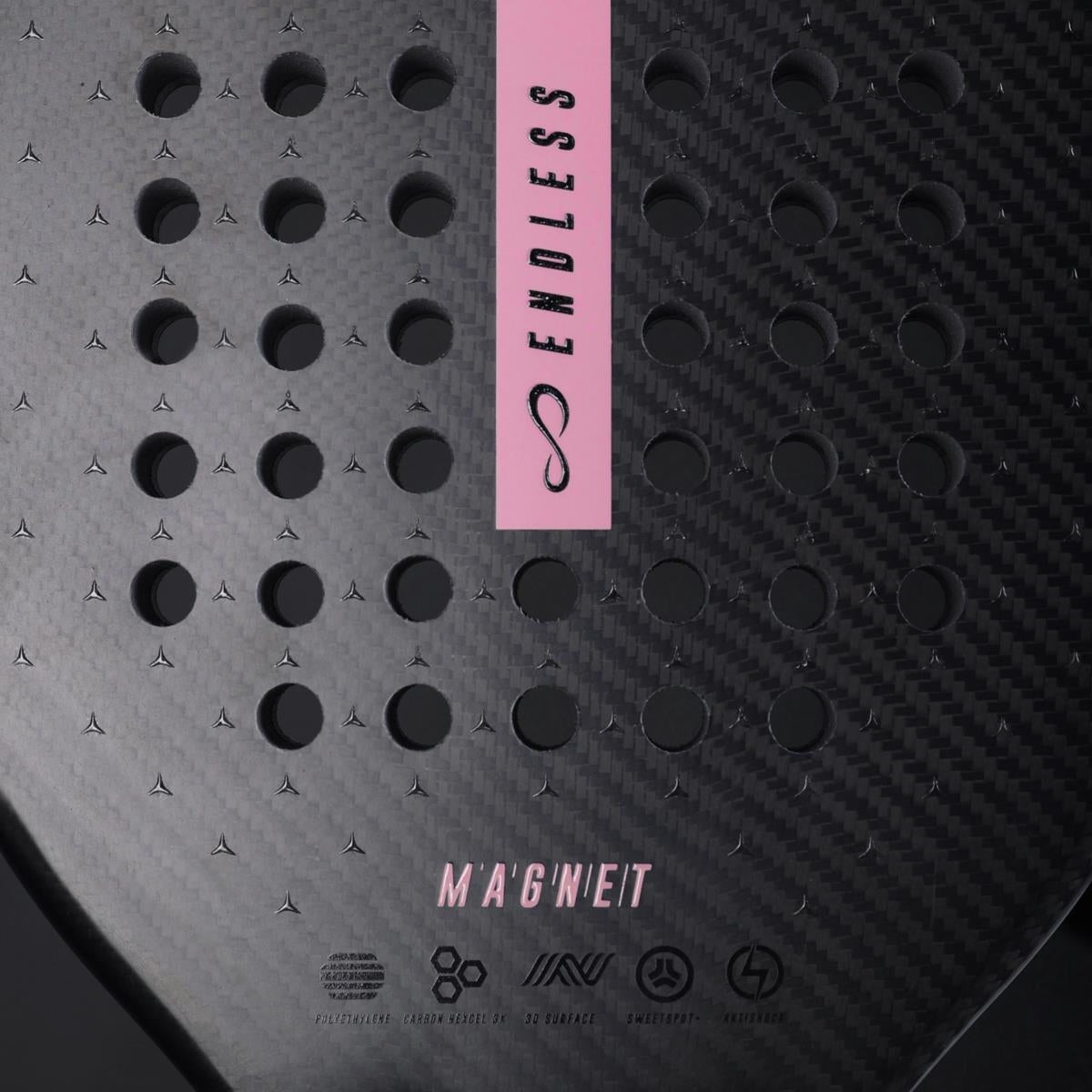 RAQUETTE MAGNET NOIR ROSE