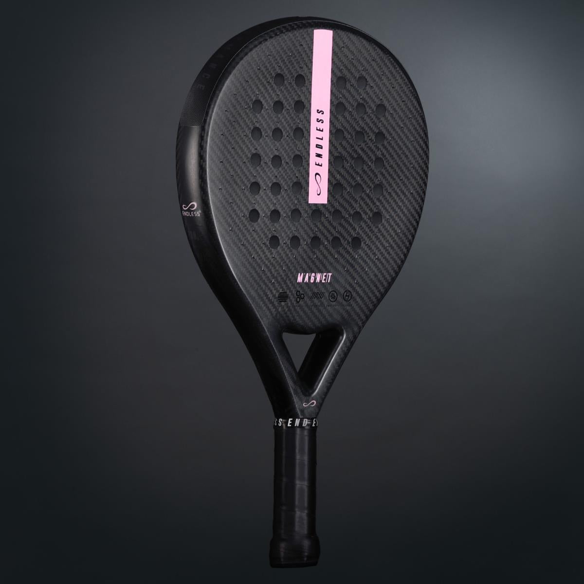 RAQUETTE MAGNET NOIR ROSE