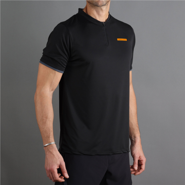 POLO SHIRT BRAVERY - NOIR ORANGE