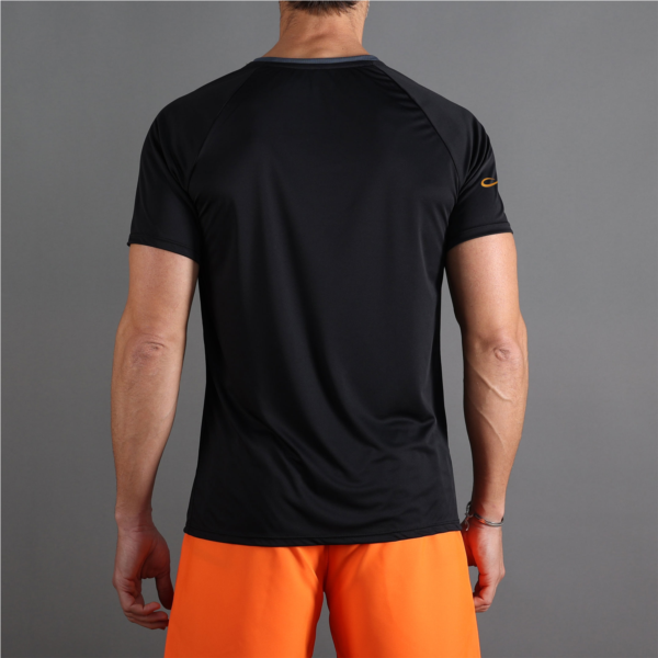 T-SHIRT TRACER - NOIR ORANGE