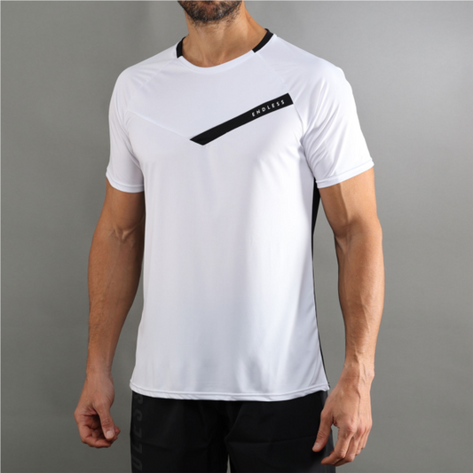 T-SHIRT TRACER - WHITE BLACK