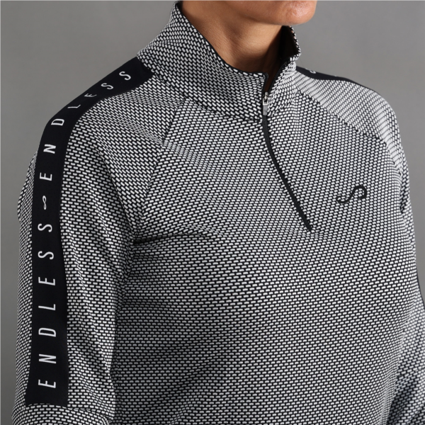 SWEAT-SHIRT KIRSCH ICONIC II - BLACK WHITE