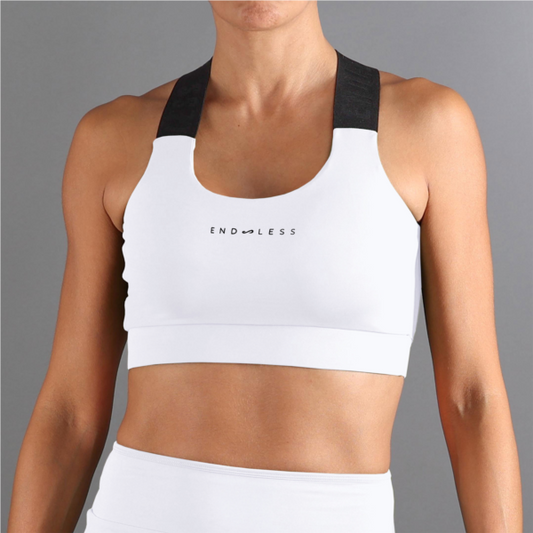 BRASSIÈRE DE SPORT ICONIC ENDLESS - BLANC