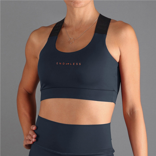 BRASSIÈRE DE SPORT ICONIC ENDLESS - TITANE