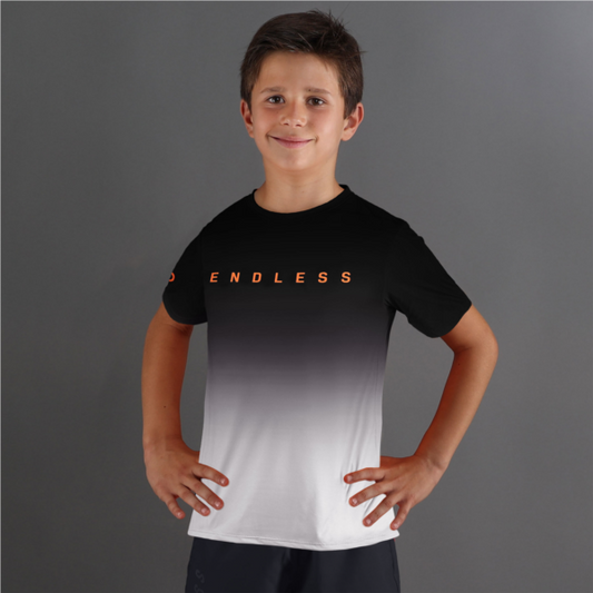 T-SHIRT ACE DEGRADE ENFANTS - NOIR BLANC