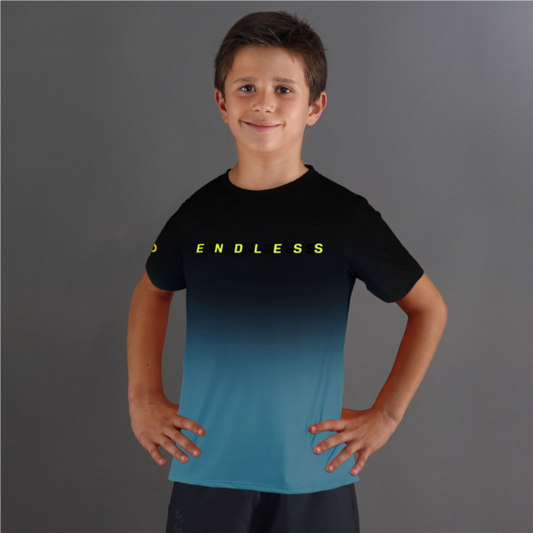 T-SHIRT ACE DEGRADE ENFANTS - NOIR PETROLE