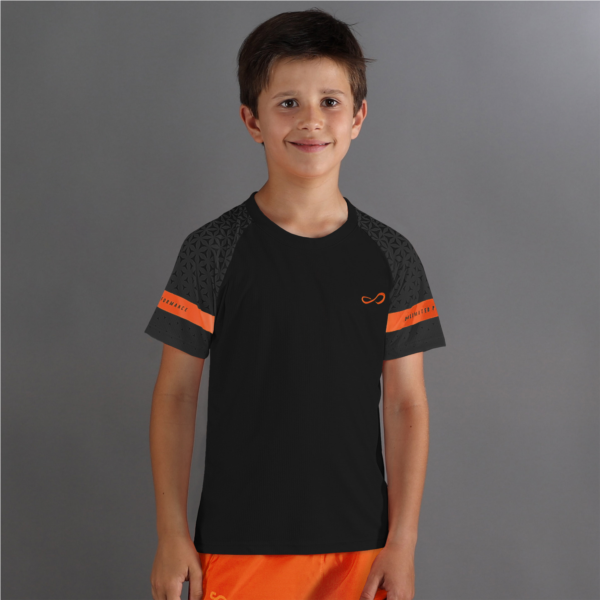 T-SHIRT ENFANT FEISTY - NOIR ORANGE