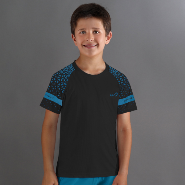 T-SHIRT ENFANT FEISTY - NOIR PETROLE